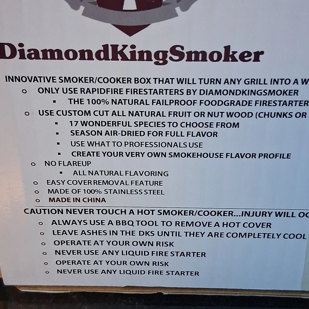 DIAMOND KING SMOKER/COOKER SYSTEM - Picture 4 of 7